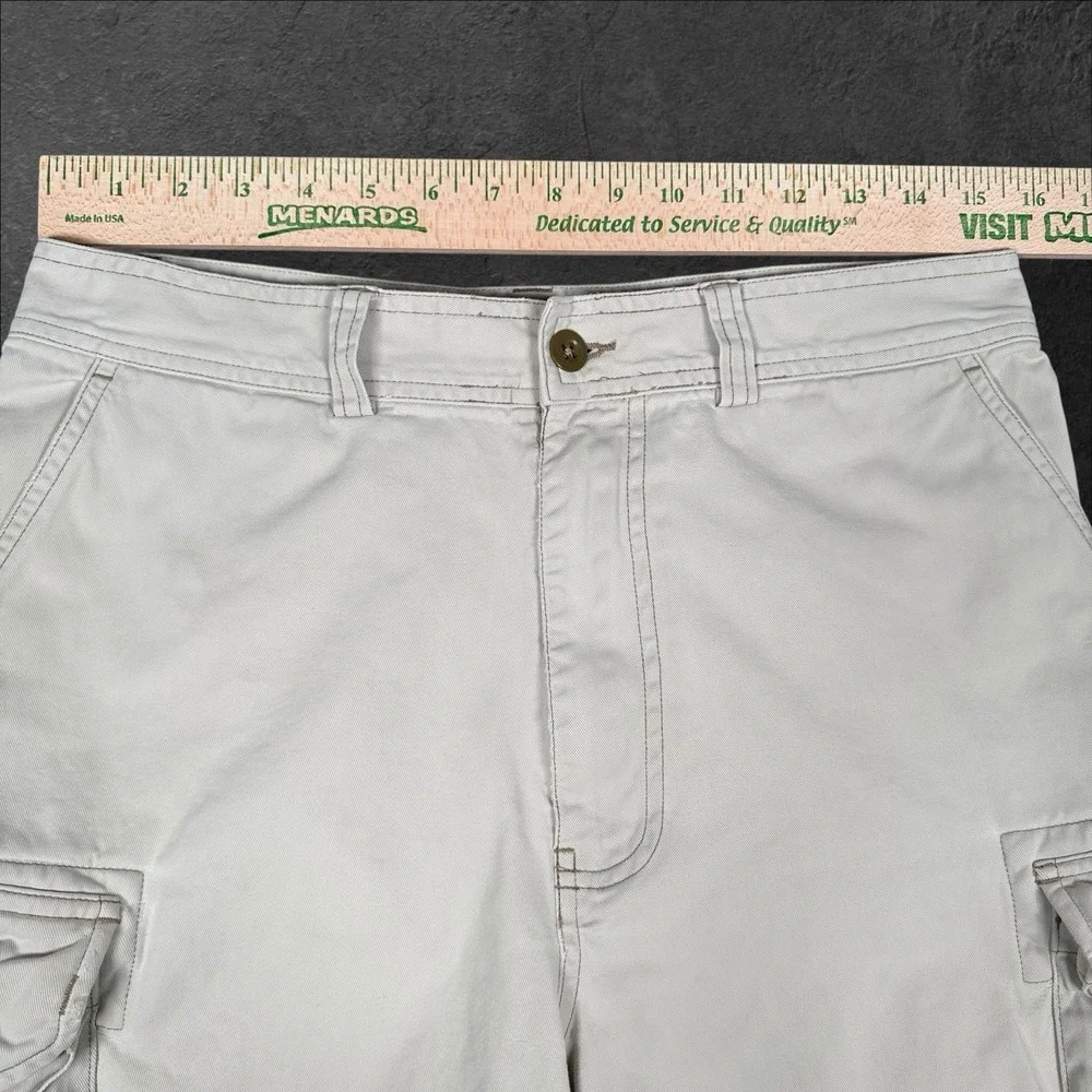 Polo Ralph Lauren Cargo Shorts Men 31 Khaki Beige Chino Cotton Pockets Vtg